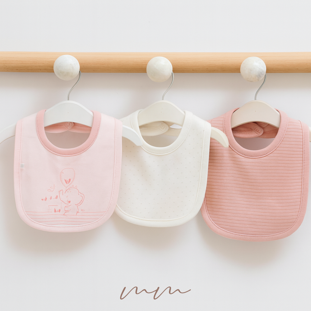 Pink Petal Bib Set
