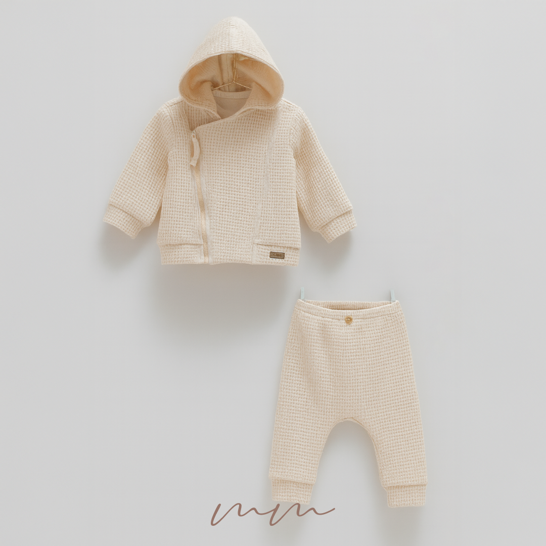 Waffle Hug Hoodie Set